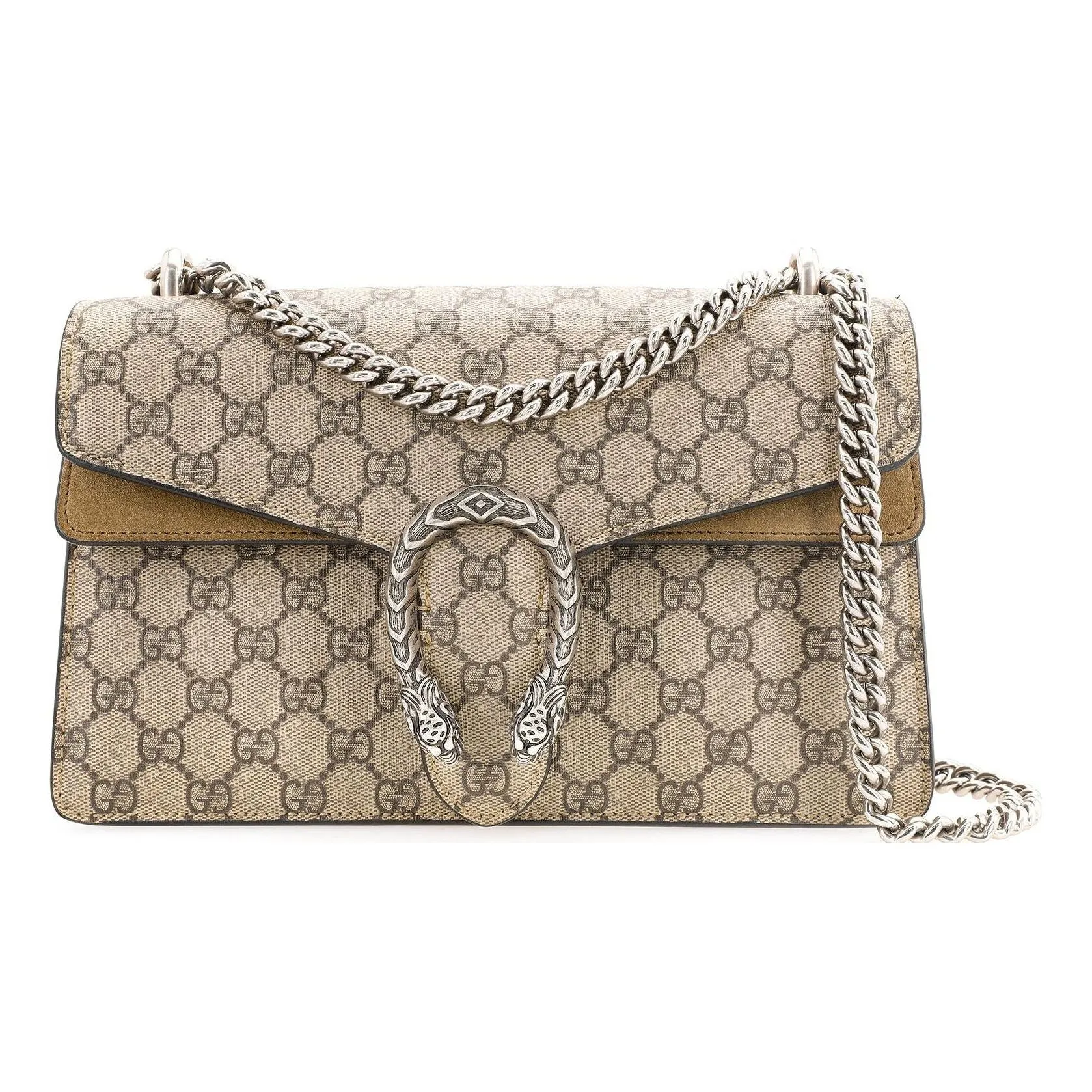 (WMNS) GUCCI [Dionysus] Small GG Shoulder Bag Beige/Ebony 400249-KHNRN-8642