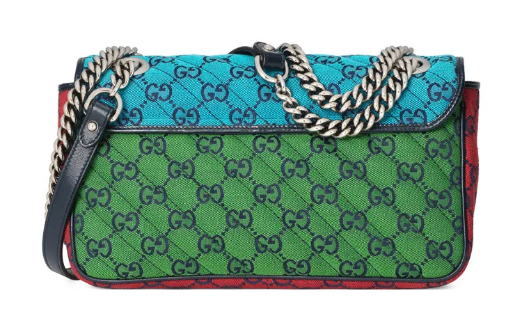 (WMNS) GUCCI GG Marmont Multicolor Leather Single-Shoulder Bag Small Multicolor 443497-2UZIN-4165