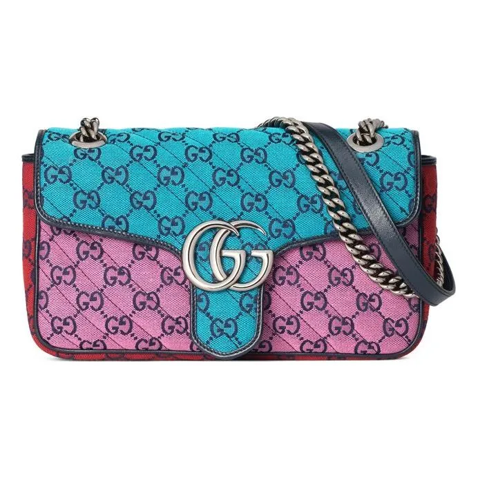 (WMNS) GUCCI GG Marmont Multicolor Leather Single-Shoulder Bag Small Multicolor 443497-2UZIN-4165