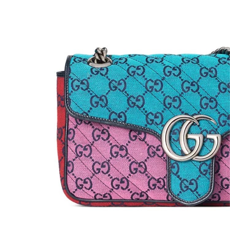 (WMNS) GUCCI GG Marmont Multicolor Leather Single-Shoulder Bag Small Multicolor 443497-2UZIN-4165