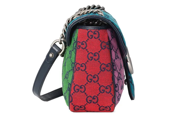 (WMNS) GUCCI GG Marmont Multicolor Leather Single-Shoulder Bag Small Multicolor 443497-2UZIN-4165