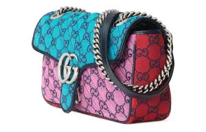 (WMNS) GUCCI GG Marmont Multicolor Leather Single-Shoulder Bag Small Multicolor 443497-2UZIN-4165