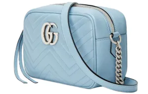 (WMNS) GUCCI GG Marmont Series Bag Small-Size Blue 447632-DTD1Y-4928