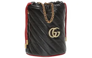 (WMNS) GUCCI Marmont Series Handbag Mini Black 573817-0OLPX-8277