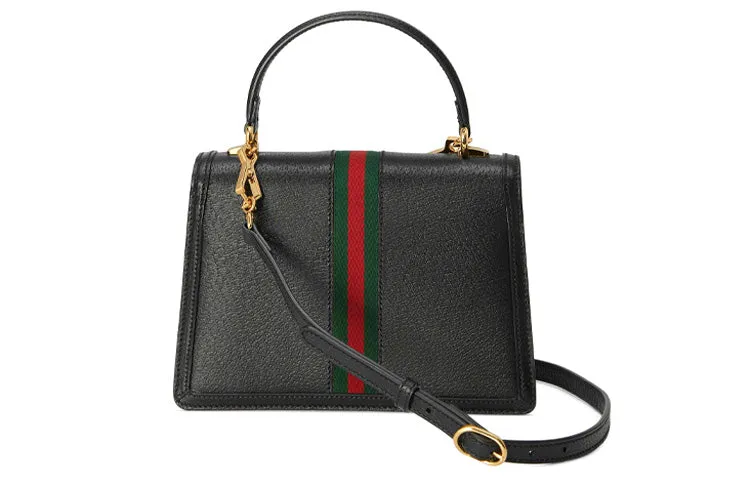 (WMNS) GUCCI Ophidia Series GG Locks Leather One Shoulder Crossbody Tote Small Black 651055-DJ2DX-1060